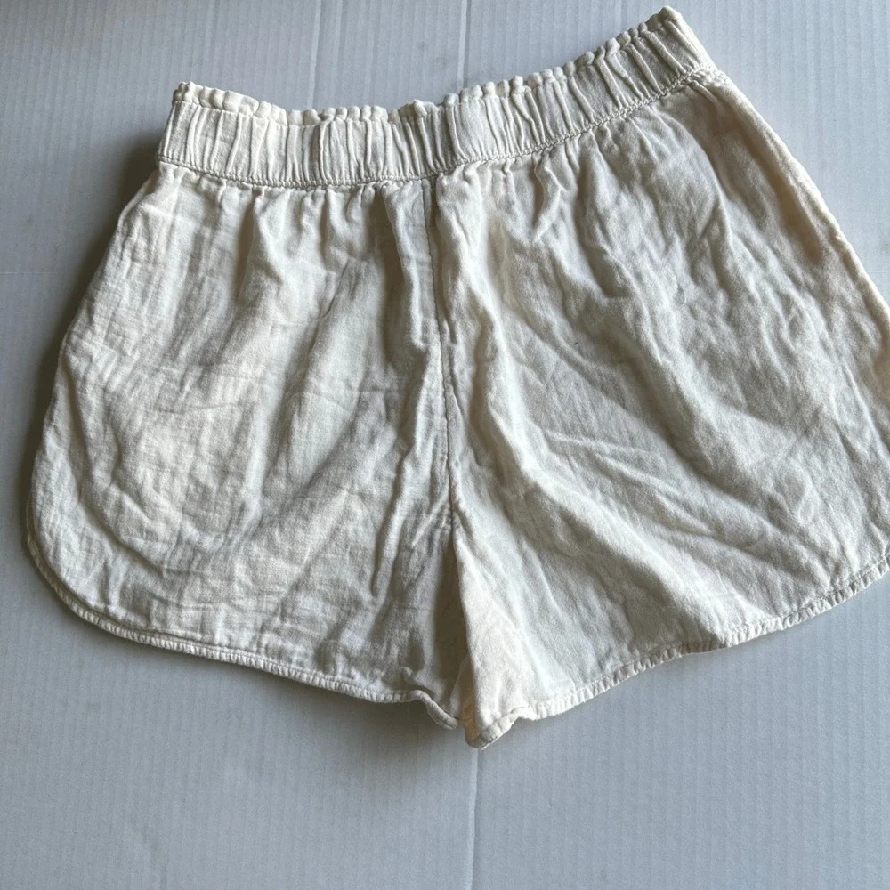 Universal Thread Short Beige Cotton Elastic Waist Casual Travel Beach Small - Picture 5 of 8
